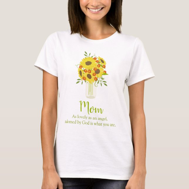 Schöne Sonnenblume für die Mama T-Shirt (Vorderseite)