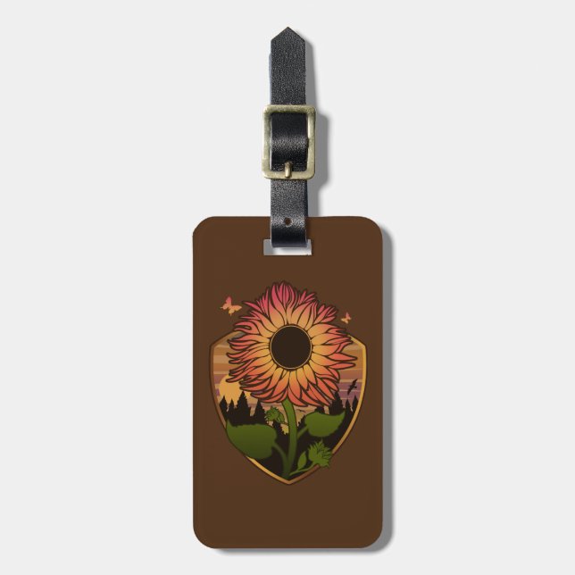 Schöne Sonnenblume Gepäckanhänger (Vorderseite vertikal)