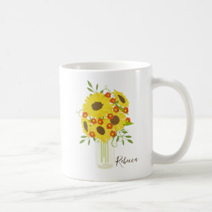 Schöne Sonnenblume Kaffeetasse
