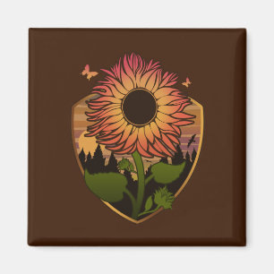 Schöne Sonnenblume Magnet