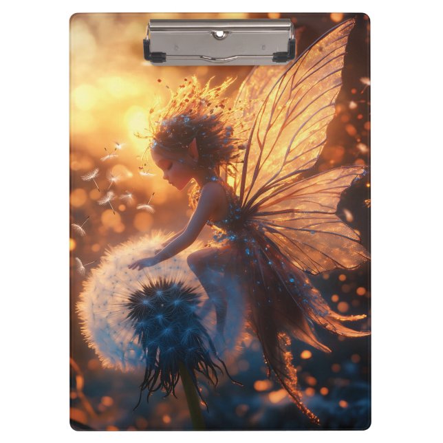 Schöne Sonnenblume mit Lüster Klemmbrett (Vorderseite)