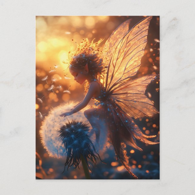 Schöne Sonnenblume mit Lüster Postkarte (Vorderseite)