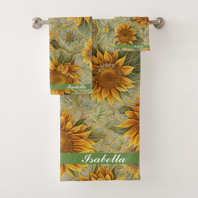 Schöne Sonnenblume Populäre Sammlung Badhandtuch Set (Insitu)