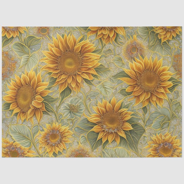 Schöne Sonnenblume Populäre Sammlung Seidenpapier (Vorderseite)