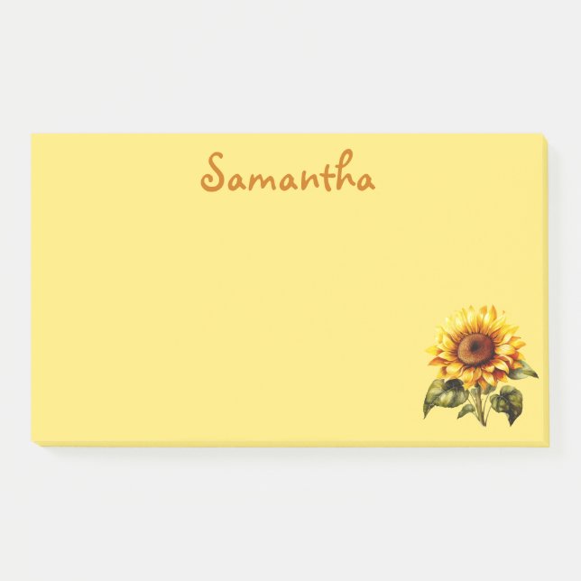 Schöne Sonnenblume Post-it Klebezettel (Vorderseite)