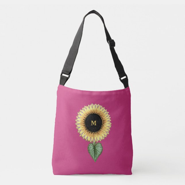 Schöne Sonnenblume Tragetaschen Mit Langen Trägern (Vorderseite)