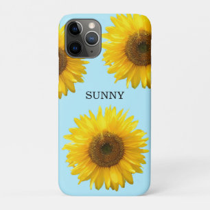 Schöne Sonnenblumen auf Light Blue Case-Mate iPhone Hülle