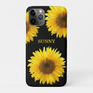 Schöne Sonnenblumen auf schwarzer Case-Mate iPhone Hülle