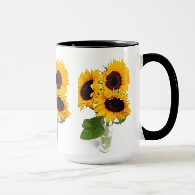 Schöne Sonnenblumen Coffee Cup Tasse (Rechts)