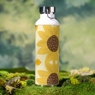 Schöne Sonnenblumen-Dekoration  Trinkflasche