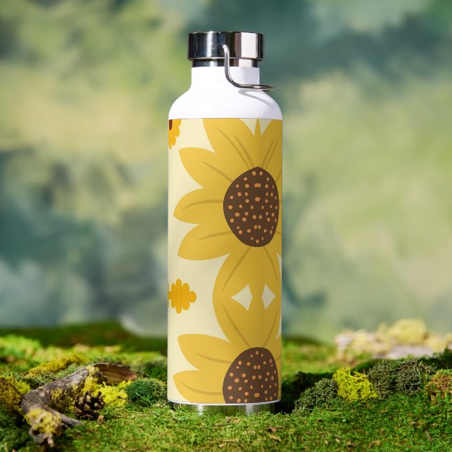 Schöne Sonnenblumen-Dekoration  Trinkflasche (Außenbereich)