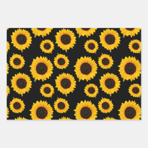 Schöne Sonnenblumen Geschenkpapier Set