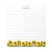 Schöne Sonnenblumen Liniiertes Notizbuch