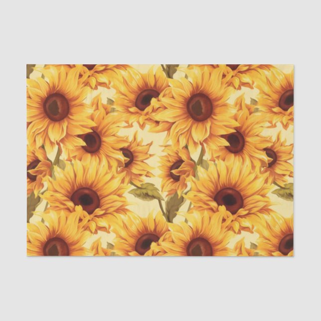 Schöne Sonnenblumen Seidenpapier (Vorderseite)