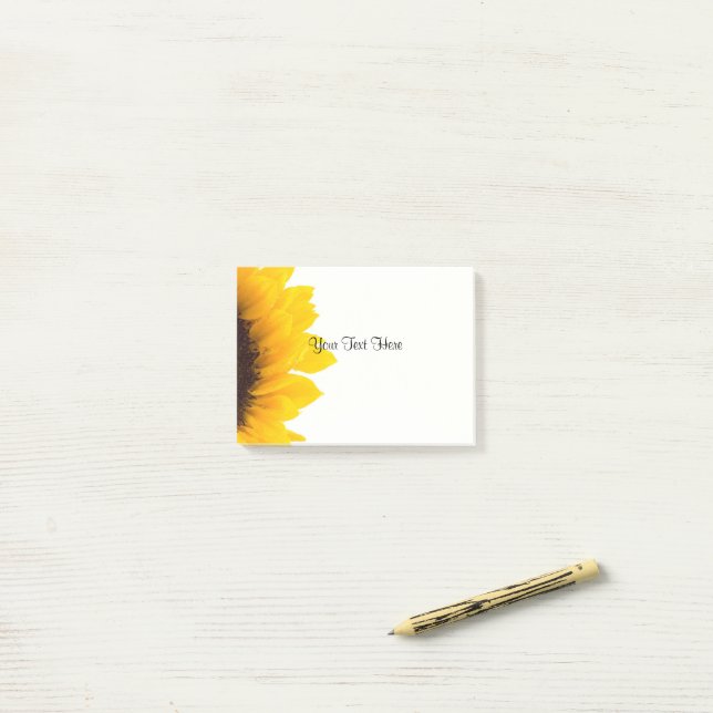 Schöne Sonnenblumen-Vorlage Post-it Klebezettel (Auf Schreibtisch)