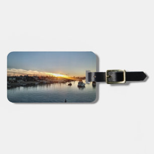 Schöne Sonnenuntergänge am Hafen auf Balboa Island Gepäckanhänger