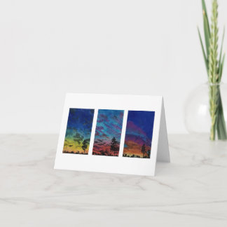Schöne Sonnenuntergänge Himmel Bunte Karte