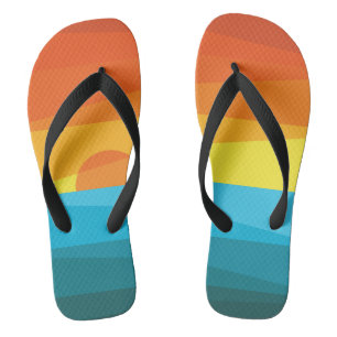 Schöne Sonnenuntergangs- und Meereswellen-Flip-Flo Flip Flops