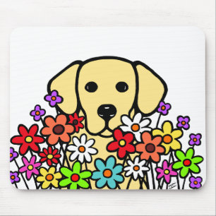 Schöne Soul-Gelb-Labrador-Illustration Mousepad