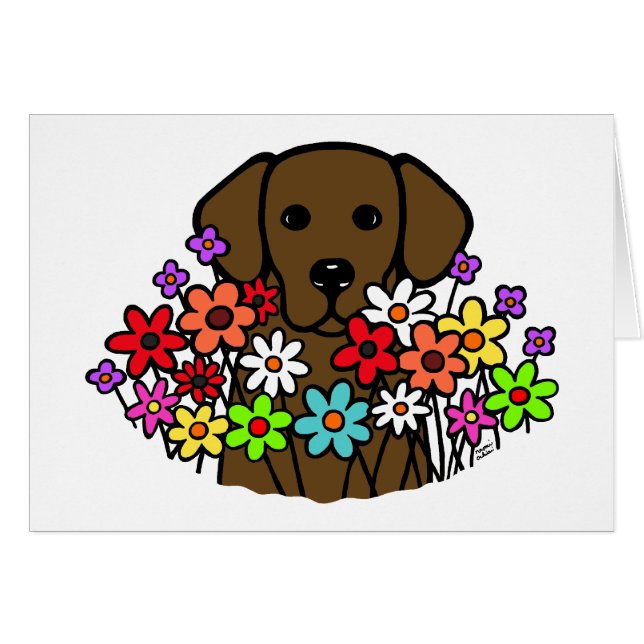Schöne Soul-Schokoladen-Labrador-Illustration (Vorderseite (Horizontal))