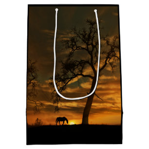 Schöne Southwestern Horse Geschenktasche Mittlere Geschenktüte