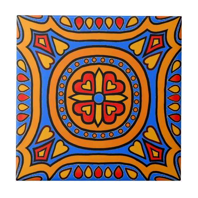 Schöne Spanische Tile Fliese (Vorderseite)