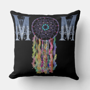Schöne Spitze und bemalt Denim MAMA Dreamcatcher Kissen