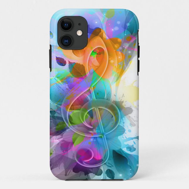 Schöne Spritzer Musiknote Case-Mate iPhone Hülle (Rückseite)