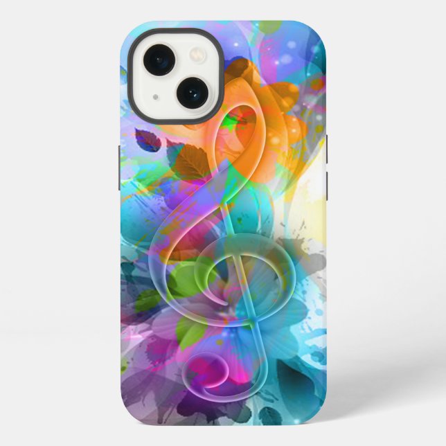 Schöne Spritzer Musiknote iPhone Hülle (Rückseite)
