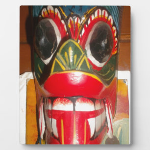 Schöne sri-lankische Kunst der traditionellen Feue Fotoplatte