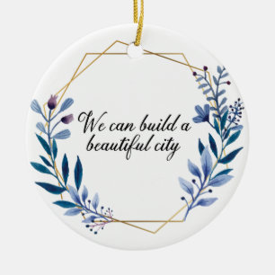 Schöne Stadt Godspell Zitatverzierung Keramik Ornament