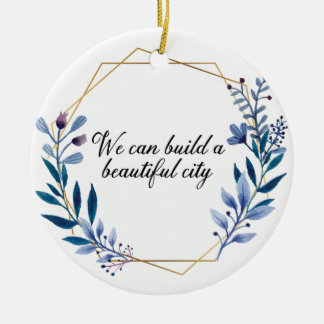 Schöne Stadt Godspell Zitatverzierung Keramik Ornament