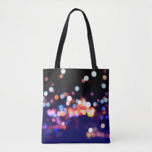 Schöne Stadt Nacht Bokeh Licht, abstrakte Unschärf Tasche