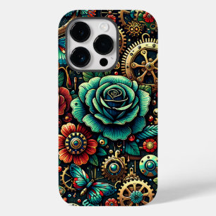 Schöne Steampunk Gears und Rose Case-Mate iPhone 14 Pro Hülle