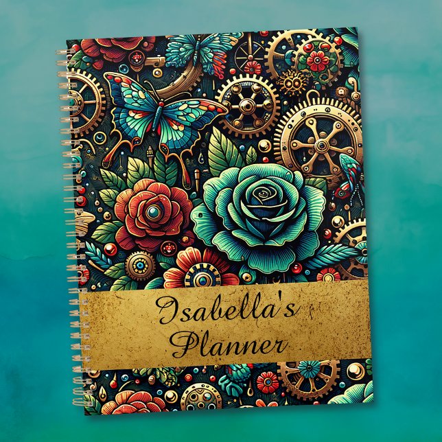 Schöne Steampunk Gears und Rose Planer (Von Creator hochgeladen)