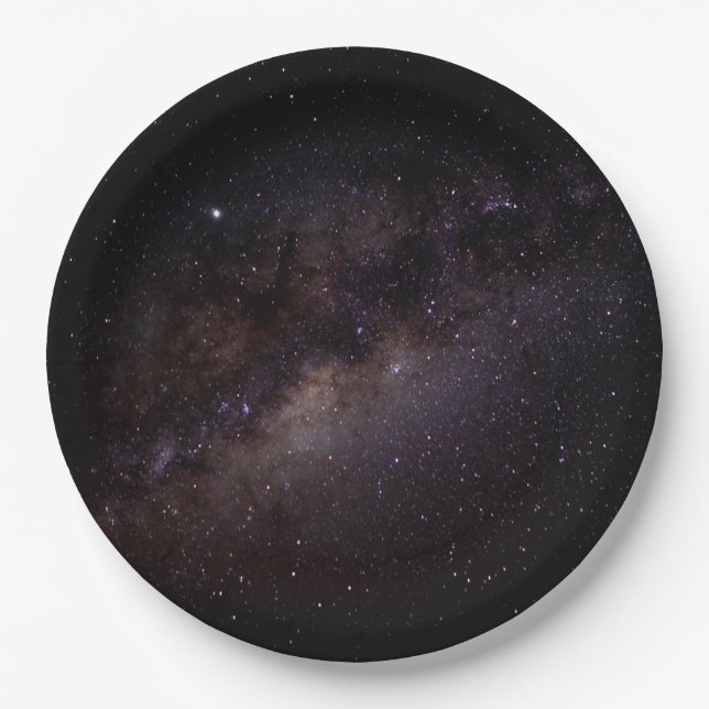 Schöne Sterne Nightsky Fotografie Verlobung Pappteller (Vorderseite)