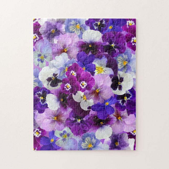 Schöne Stiefmütterchen-Frühlings-Blumen-Puzzle (Vertikal)