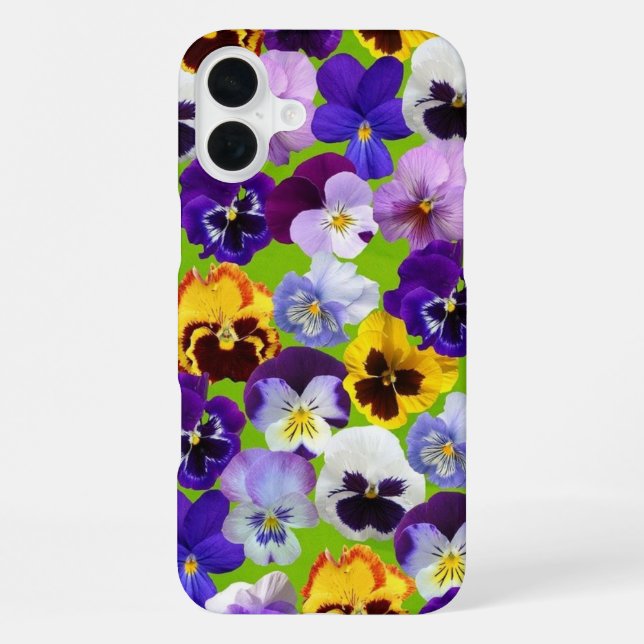 Schöne Stiefmütterchen im Frühling iPhone 16 Plus Hülle (Rückseite)