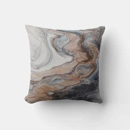Schöne stilvolle Bronze und Gray Marbled Kissen