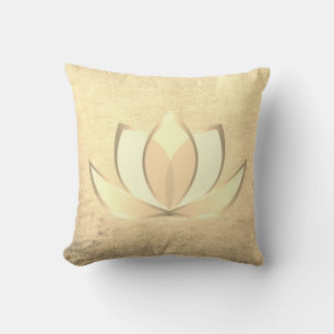 Schöne stilvolle Chic Gold Lotus , Zen Kissen