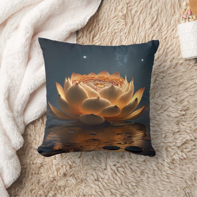 Schöne stilvolle Lotus,Zen Kissen (Decke)