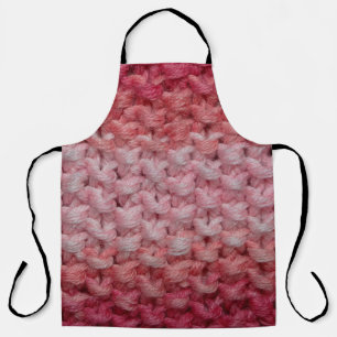 schöne Stoffe aus Strick in Rot und Beige, c Schürze