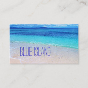 Schöne Strand-Schatten des blauen Wassers Visitenkarte