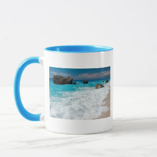 Schöne Strand Wasser Surf Aloha Hawaiianische Hoch Tasse