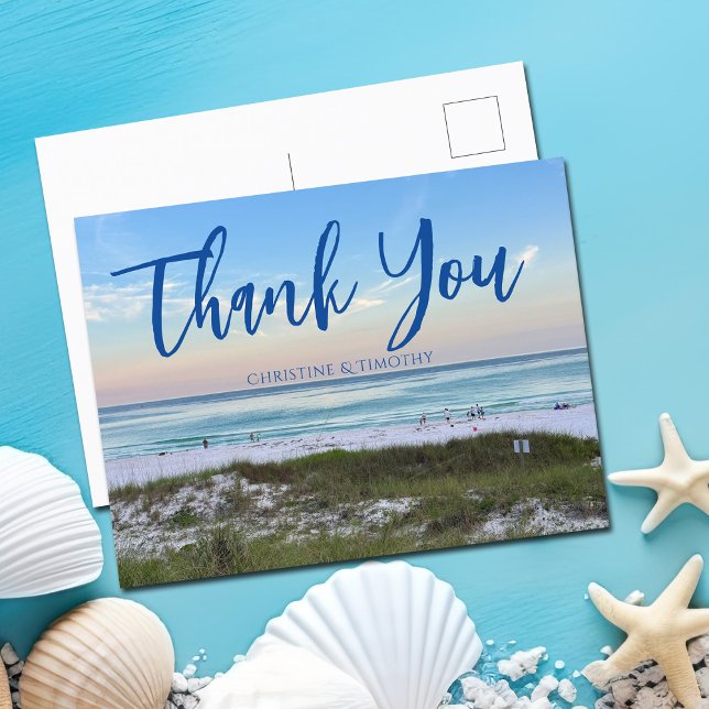 Schöne Strandhochzeit Sonnenuntergang Custom Viele Postkarte (Von Creator hochgeladen)