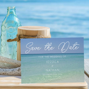 Schöne Strandhorizont-Fotografie am Meer Save The Date