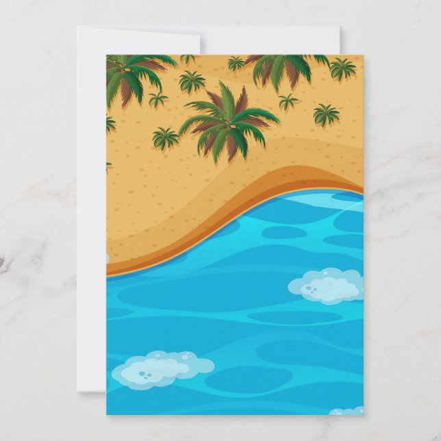 Schöne Strandlandschaft Dankeskarte (Vorderseite)