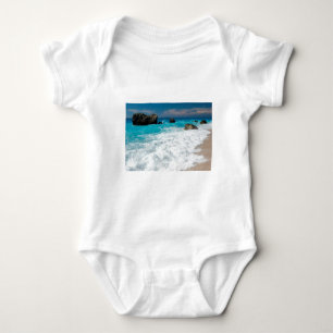 Schöne Strandwasser-Surf-Aloha-Hawaiianische Hochz Baby Strampler