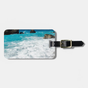 Schöne Strandwasser-Surf-Aloha-Hawaiianische Hochz Gepäckanhänger