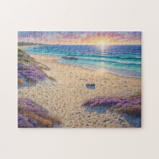 Schöne Strandwellen und Strandkunst (Horizontal)